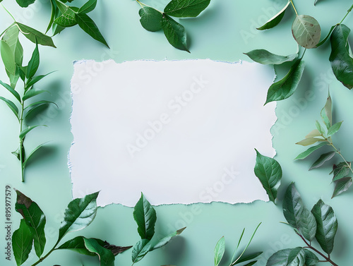 Blank paper with background illustration