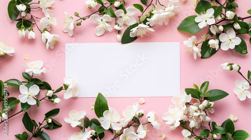 Blank paper with background illustration