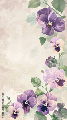 Blank paper with background illustration