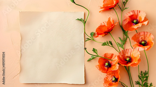 Blank paper with background illustration
