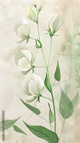 Blank paper with background illustration