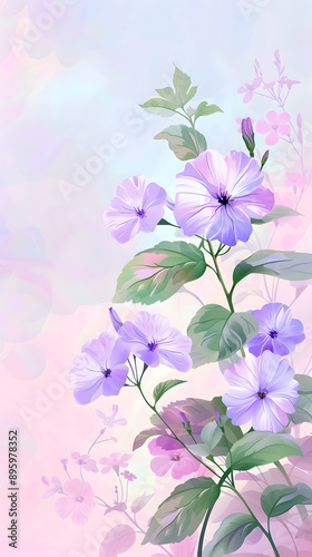 Blank paper with background illustration