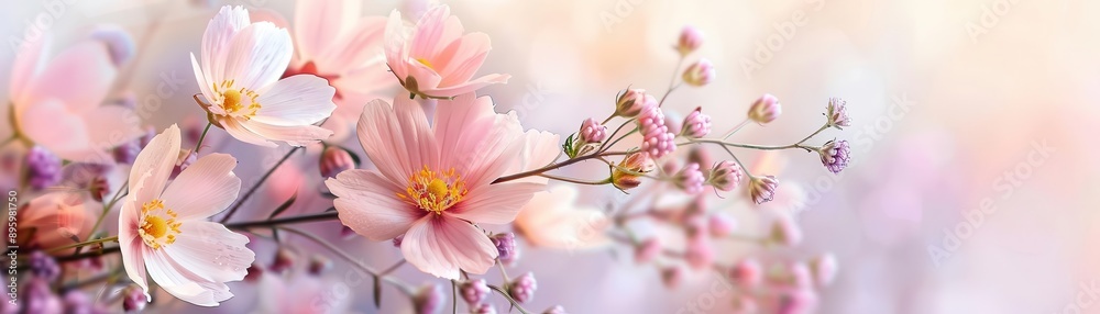 Delicate watercolor wildflower in soft pink and lavender tones, isolated on white background, macro shot, ethereal and dreamy Delicate watercolor wildflower in soft pink and lavender tones, isolated on white background, macro shot, ethereal and dreamy
