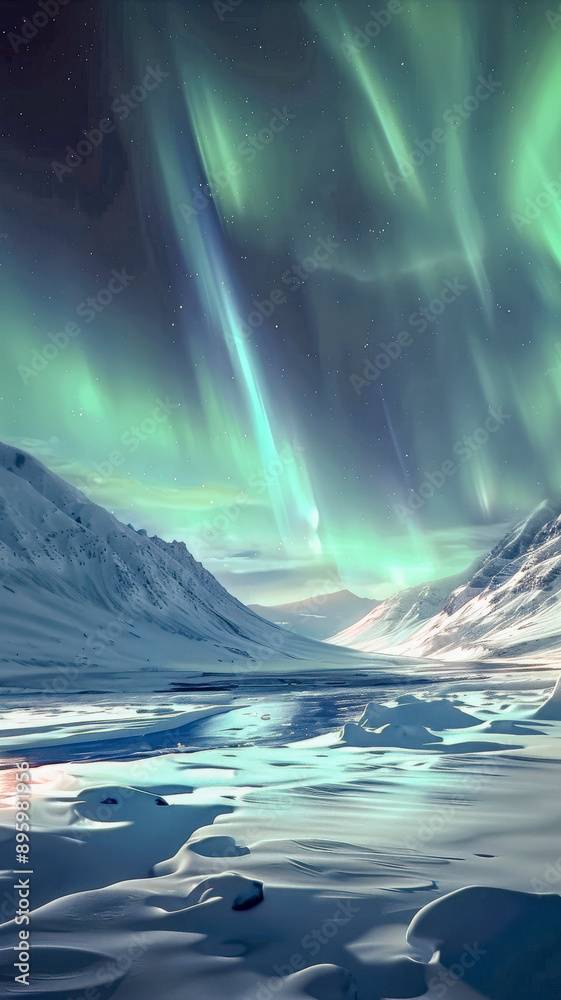 Fototapeta premium Northern lights in Arctic