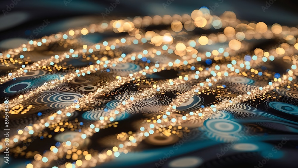 abstract glitter bokeh lights background in blue gold and black elegant festive design abstract glitter bokeh lights background in blue gold and black elegant festive design