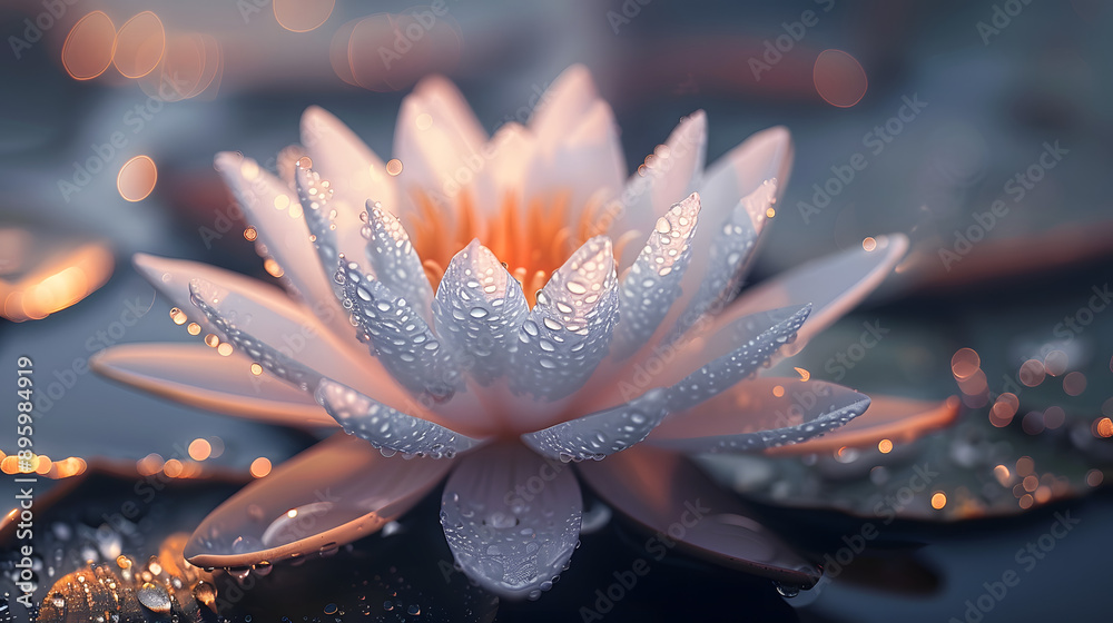 Morning Dewdrops on Lotus Petals: Capturing Tranquility and Natural Beauty