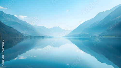 Breathtaking Reflection of Majestic Mountains in a Serene Alpine Lake
