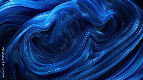 Abstract blue swirls on a b...