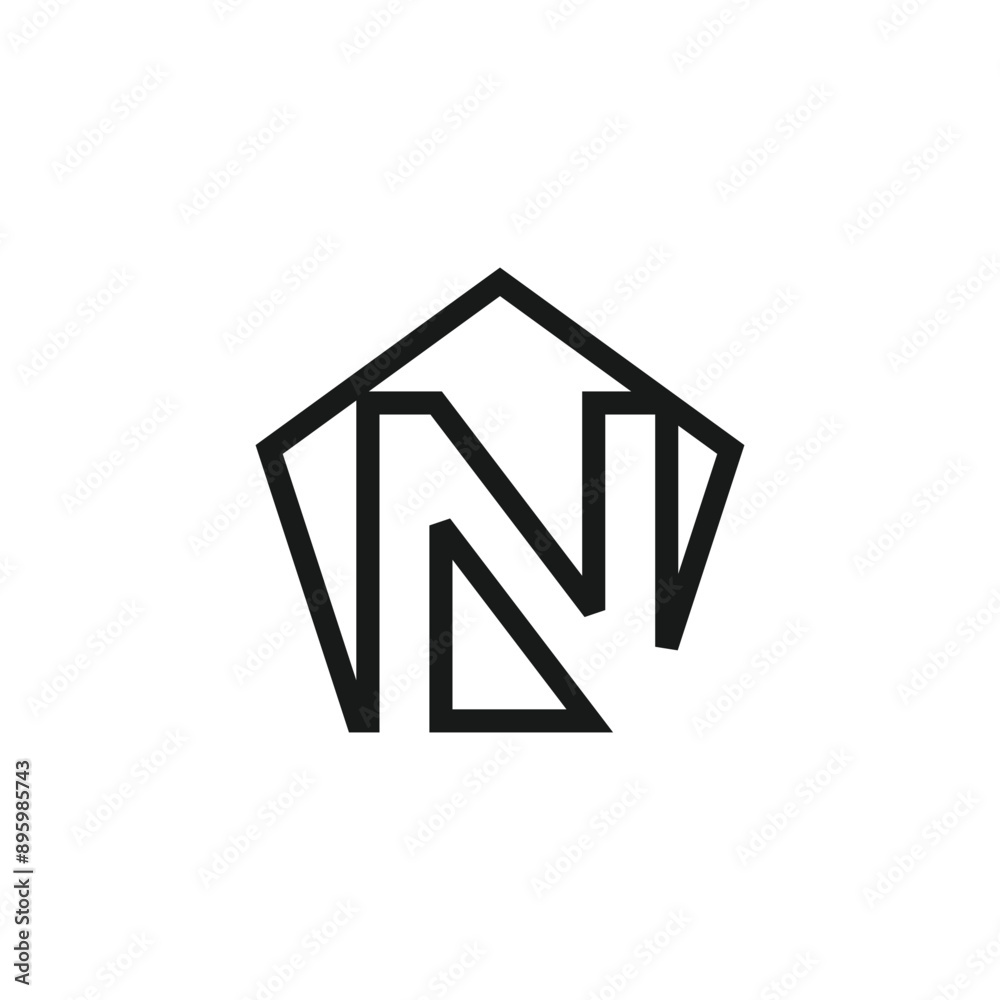 Letter N logo design vector with universal form and creative idea icon Letter N logo design vector with universal form and creative idea icon