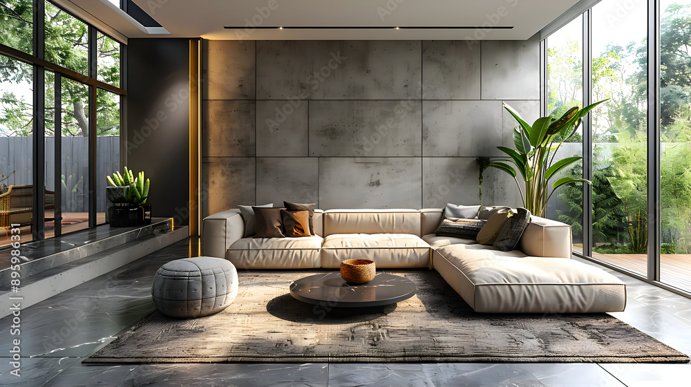 modern minimalist living room with white and clean walls modern minimalist living room with white and clean walls