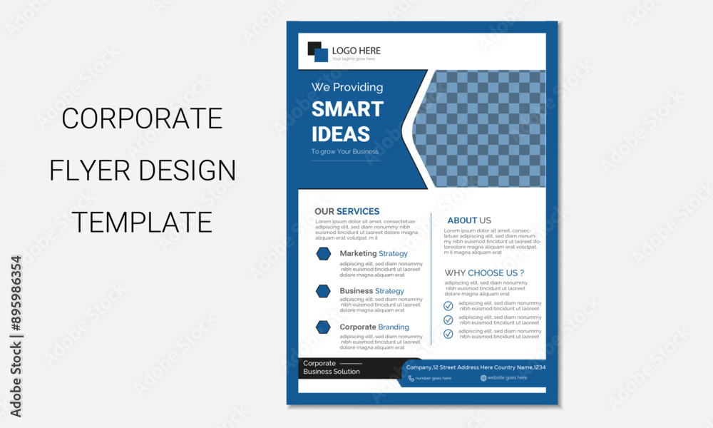 Obraz premium Corporate & Creative flyer design template