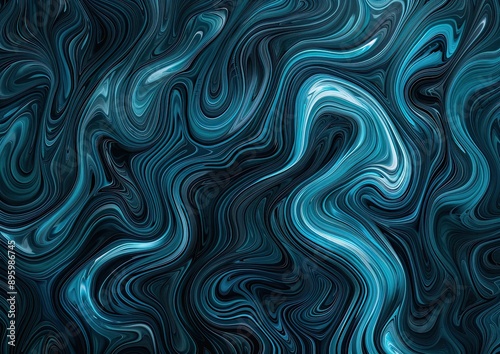 Abstract swirls of blue and...