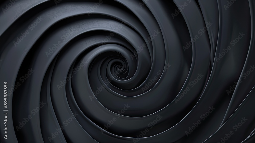 Black background with a gray spiral pattern Black background with a gray spiral pattern