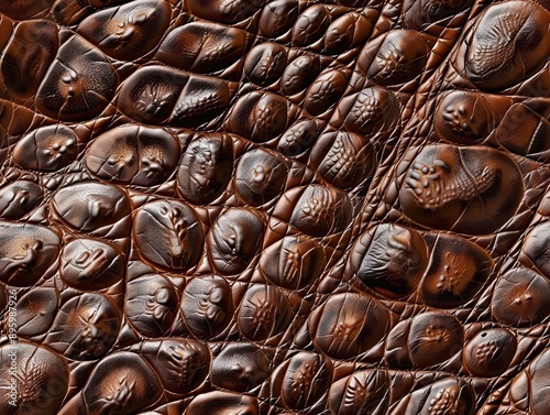Close up view of brown croc...