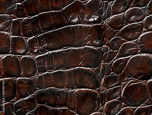 Close up view of brown croc...