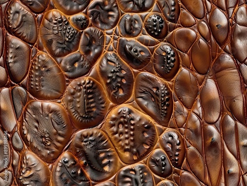 Close up view of brown croc...