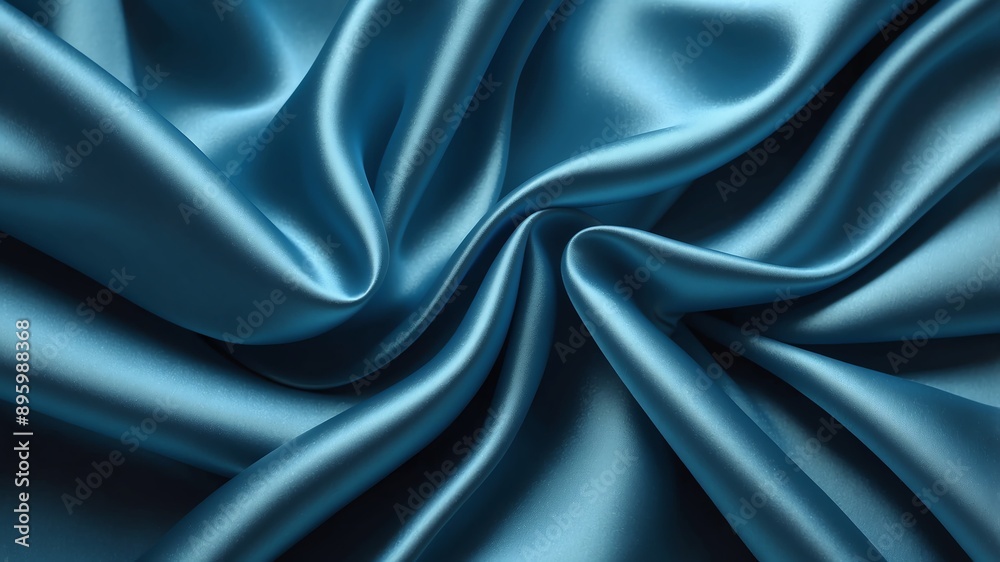 Obraz premium blue satin fabric abstract background design
