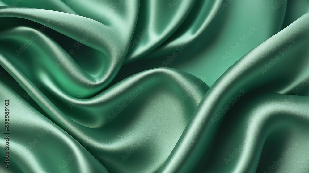 green satin fabric abstract background design green satin fabric abstract background design