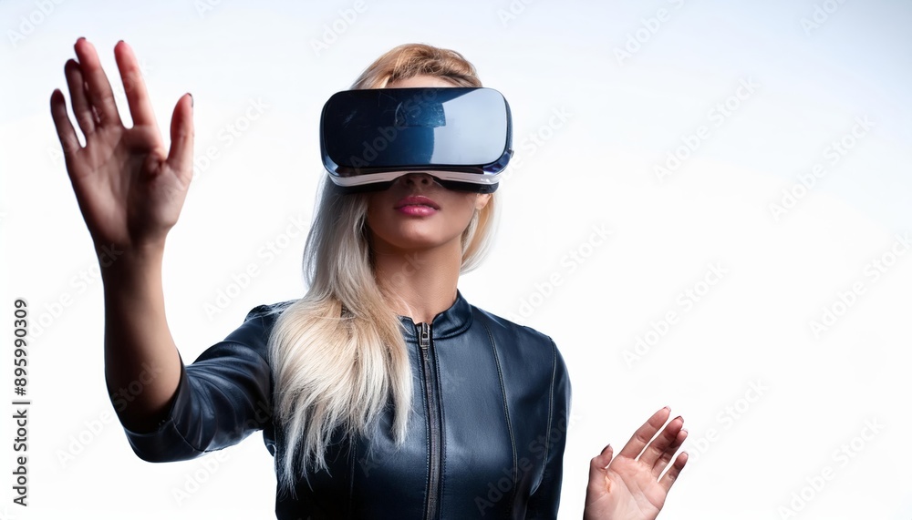a person using a VR headset
a person using a VR headset
