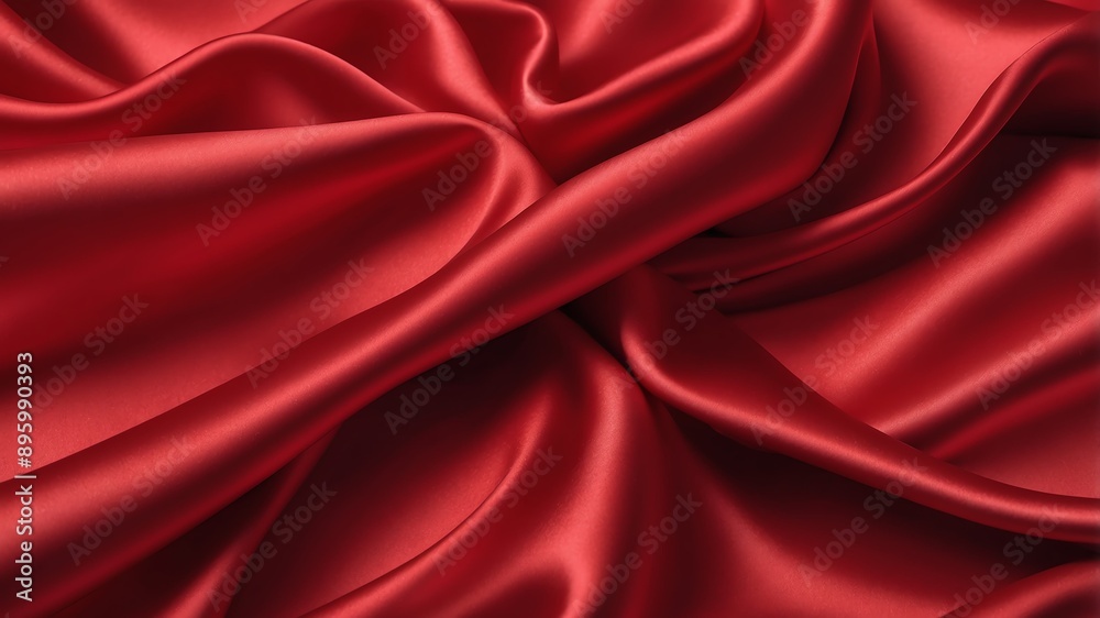 red satin fabric abstract background design