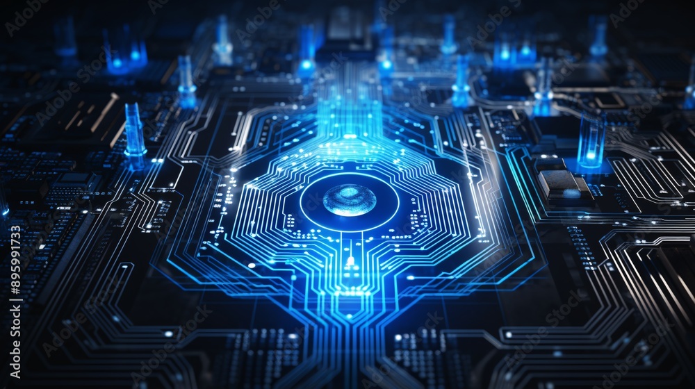 Digital fingerprint and lock on a futuristic background Digital fingerprint and lock on a futuristic background