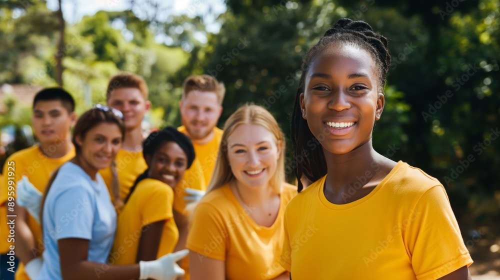 A diverse group of people is engaged in volunteer activities, assistance and community support A diverse group of people is engaged in volunteer activities, assistance and community support