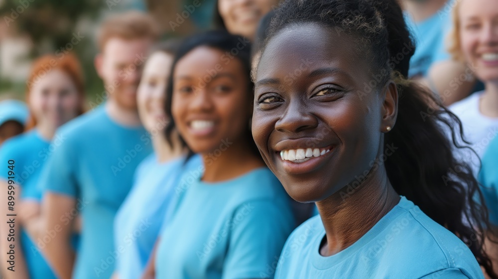 A diverse group of people is engaged in volunteer activities, assistance and community support