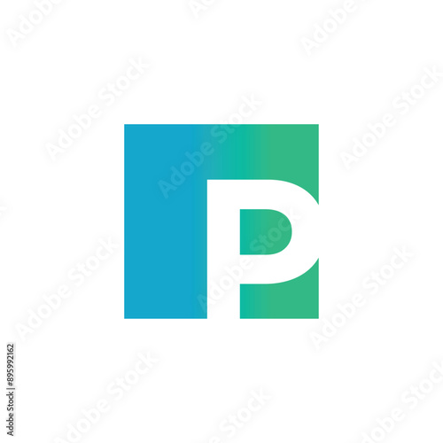 Letter P logo design vector with universal form and creative idea icon