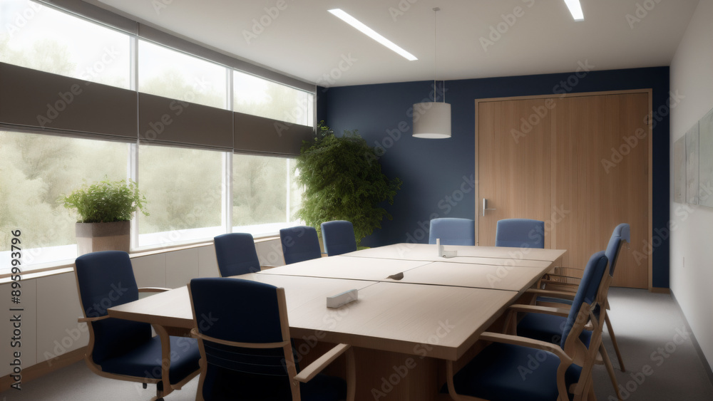 Sleek Boardroom with Minimalist Decor Sleek Boardroom with Minimalist Decor