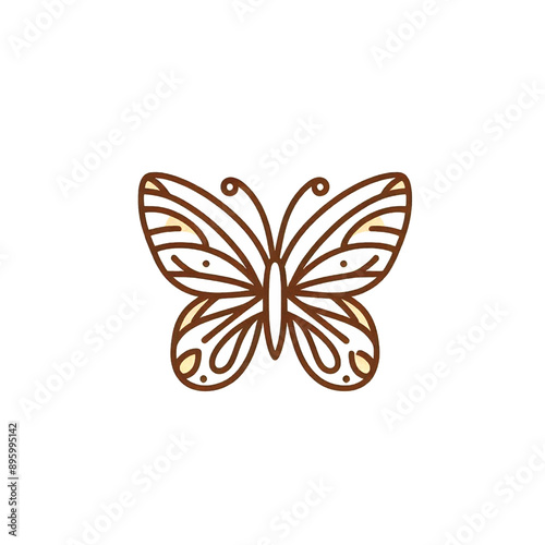 A vector of a very beautiful butterfly for t-shirt design. photo