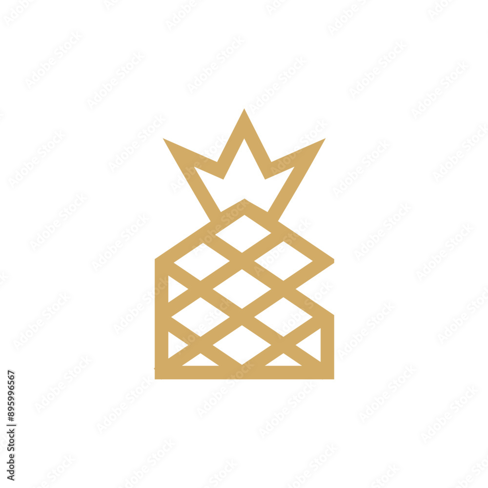 letter B pineapple simple sleek creative geometric modern logo design letter B pineapple simple sleek creative geometric modern logo design