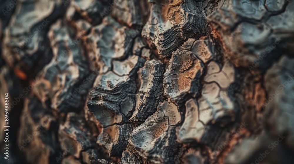 Close up of tree bark showing intricate patterns and texture, creating a natural abstract background Close up of tree bark showing intricate patterns and texture, creating a natural abstract background