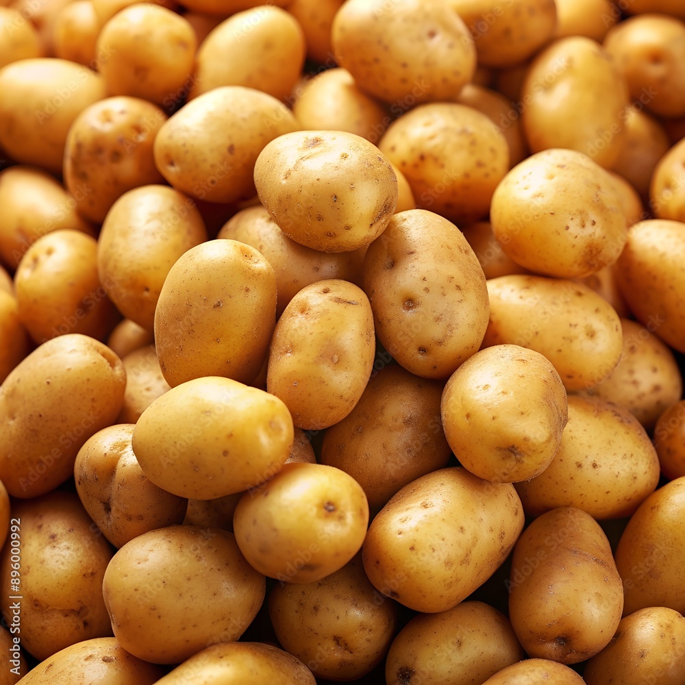 Potatoes stacked in a pile, part of the legume family Potatoes stacked in a pile, part of the legume family