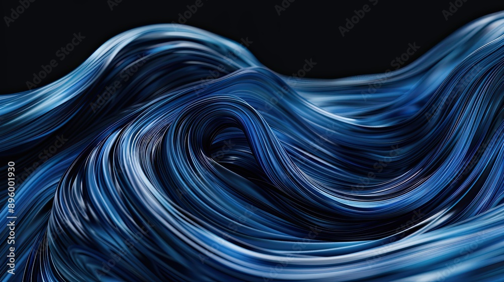 Abstract blue curved brush stroke line background Abstract blue curved brush stroke line background