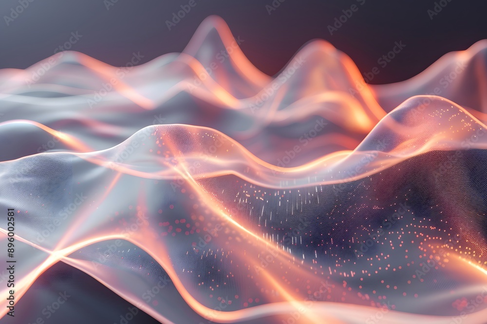 Ethereal Waves of Light and Color in a Digital Landscape Ethereal Waves of Light and Color in a Digital Landscape