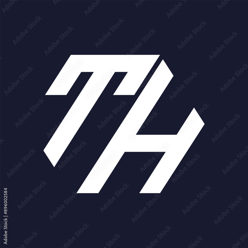 Alphabet letter TH HT monogram logo vector template. Initial based minimal flat icon vector Alphabet letter TH HT monogram logo vector template. Initial based minimal flat icon vector