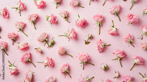 Rose flower pattern background illustration