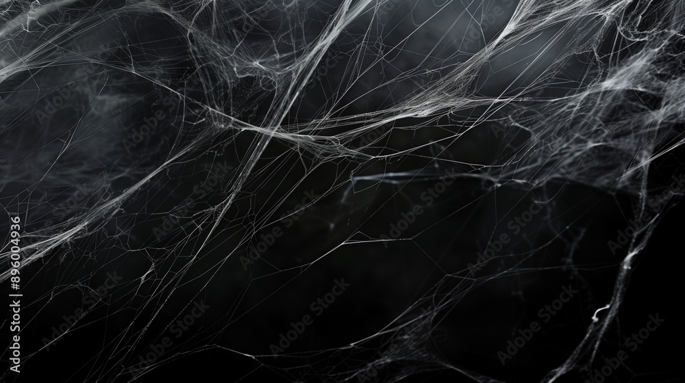 Macro of a spider web with background