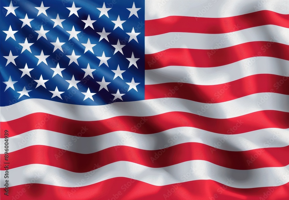 Obraz premium Waving American Flag