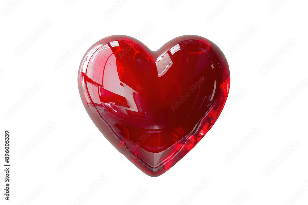 Red heart symbol of love on a transparent background Red heart symbol of love on a transparent background
