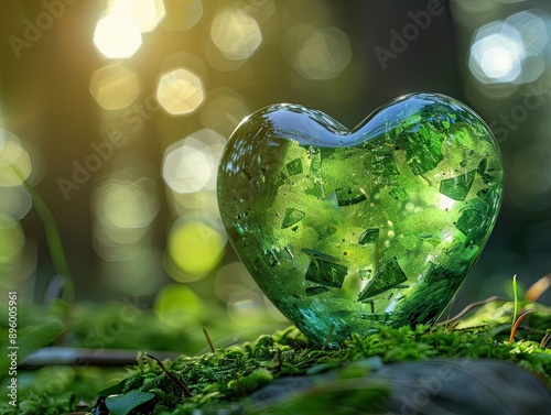 Beautiful green heart-shape...