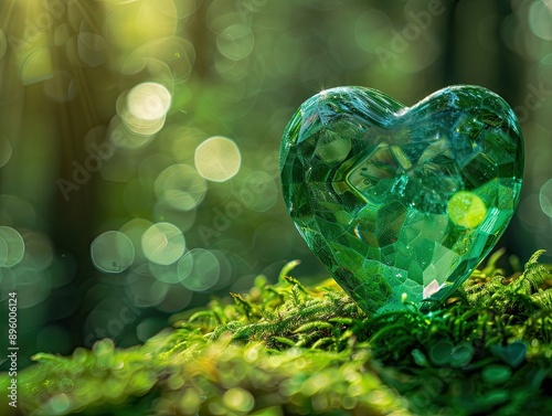 Beautiful green heart-shape...