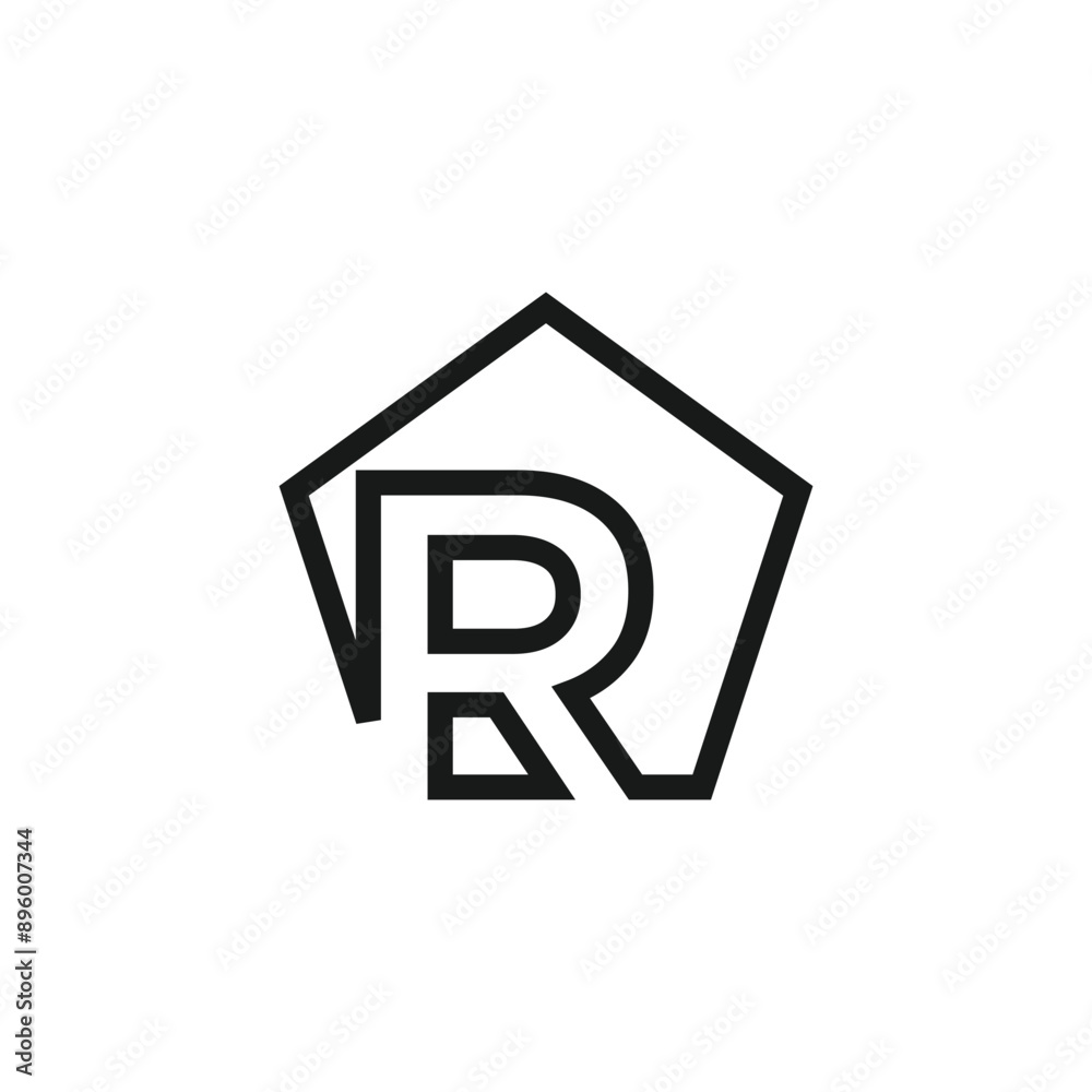 Letter R logo design vector with universal form and creative idea icon Letter R logo design vector with universal form and creative idea icon