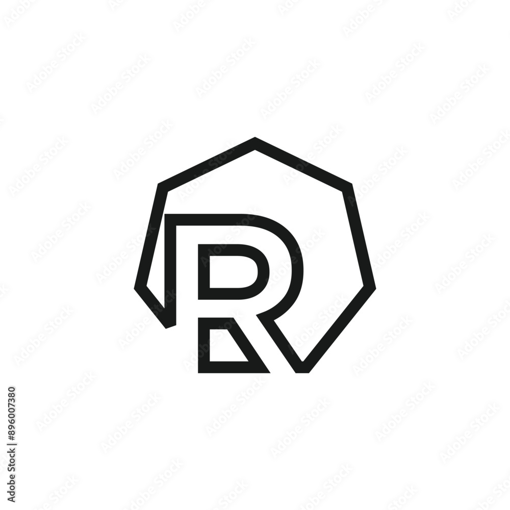 Letter R logo design vector with universal form and creative idea icon Letter R logo design vector with universal form and creative idea icon
