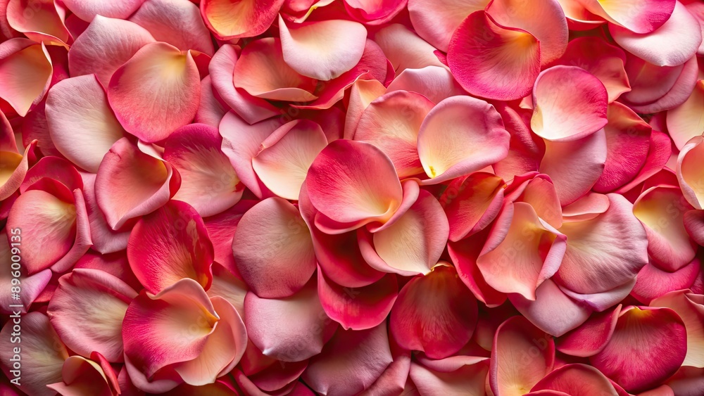 Fototapeta premium Close-up shot of a beautiful rose petals texture background for wallpaper or design use, rose petals, texture, background