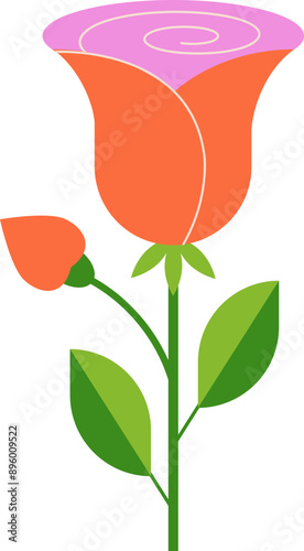 Flat geometric flower