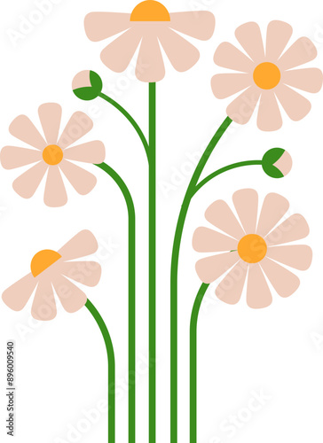 Flat geometric flower