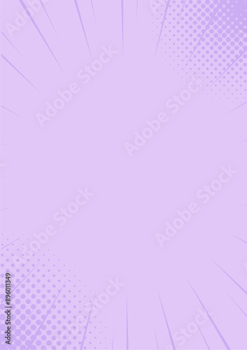 ハーフトーンのサンバーストの背景イラスト素材　集中線　紫　purple halftone sunburst background