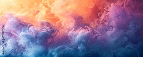 Colorful smoke swirling in the air