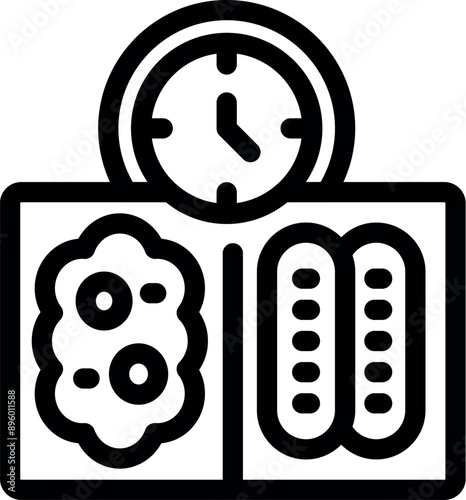 Clock placed on lunchbox symbolizing the practice of intermittent fasting for weight loss